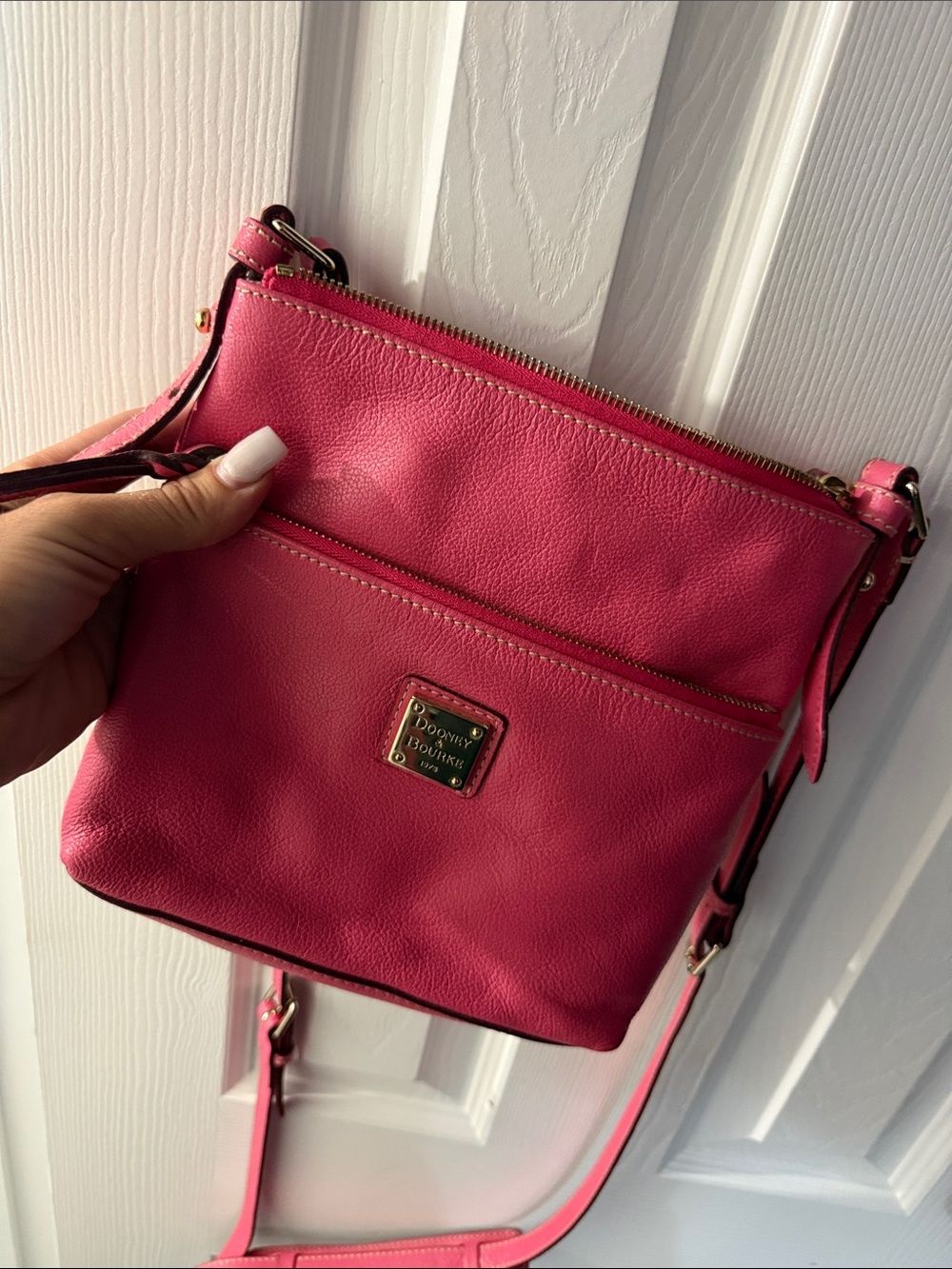 Dooney & Bourke Hot Pink Leather Crossbody